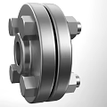 Polished Metal Flange Component With Hex Bolts For Industrial Machinery