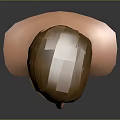 3D Character Head Model With Brown Hair And Blue Eyes Rendering