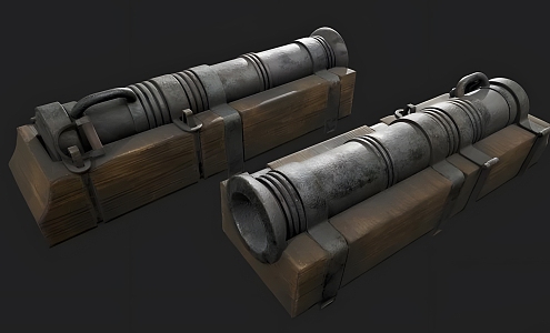 Realistic Cannon Modern Realistic Weapon Cannon Equipment Ancient 3d model