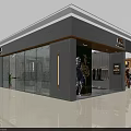 Modern Clothing Store Interior With Glass Window Mannequins And Displayed Clothes