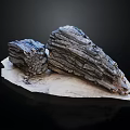 Natural Wood and Stone Textured Decorative Piece for Home Interior Design
