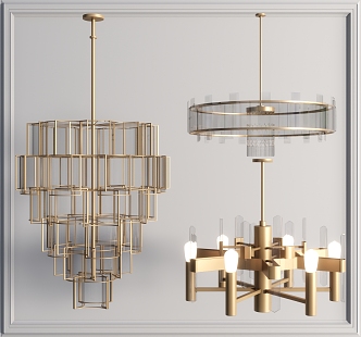 Modern chandelier 3d model