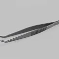 Metal Tweezers With Curved Tips And Non Slip Grip For Household Use