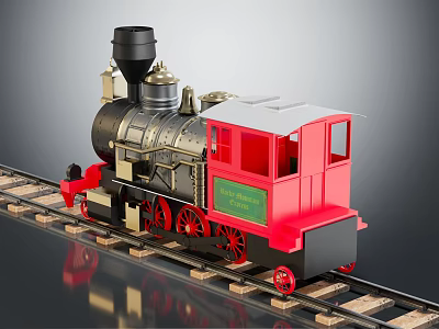 Modern Toy Train Toy 3d model