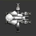 Turret Turntable Railgun Sci-fi Tower Defense Game Tower Defense Sci-fi Turret Game Turret Game Battery 3d model