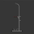 Sturdy Metal Sports Equipment With Parallel Bars Red Grips And Stable Base For Home Gym Training