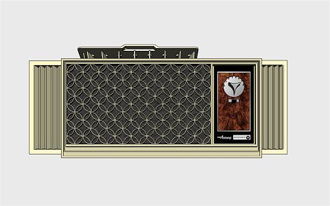 vintage radio classical antique radio 3d model