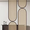 Silent screen rattan partition 3d model
