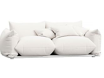 Modern Double Sofa Double Bread Sofa 3d model