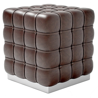 Leather Sofa Stool Shoe Changing Stool Dressing Stool 3d model