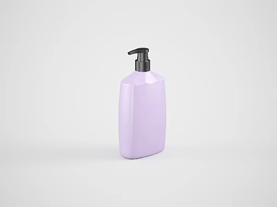 Purple Hand Soap Bottle with Black Pump Dispenser for Daily Household Washing Use 3d model