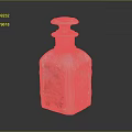Artistic Ceramic Bottle Sculpture With Intricate Gold Accents And Hand Painted Colorful Patterns