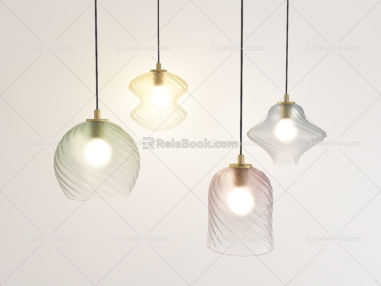 glass chandelier 3d model