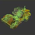 Yellow Construction Function Vehicle Road Roller With Large Drum And Operator Cab For Work