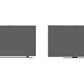 Ultra Thin Modern Smart TVs Featuring Curved Screen Digital Clock Urban Landscape And Figure