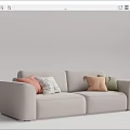 Modern double sofa 3d model