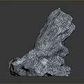 Blue Mineral Specimen With Crystalline Structure And Rough Shiny Surface On Dark Background 3d model