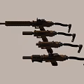 Pistols and submachine rifles 3d model
