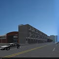 Modern Industrial Factory Complex With Green Landscaping And Parking Facilities Area