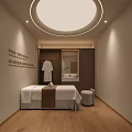 Elegant Modern Beauty Salon Interior With Warm Reception Counter And Comfortable Waiting Lounge Space