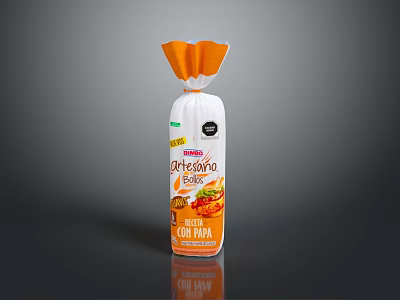 Bimbo Dulce de Leche Sweet Roll with Orange Decorative Packaging 3d model
