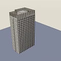 Modern High Rise Hotel Building With Glass Facade And Multiple Windows 3d model