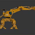 Yellow Heavy Duty Mechanical Multi Legged Industrial Vehicle With Robotic Structure