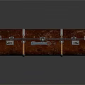 Vintage Brown Leather Suitcase With Metal Buckles And Leather Straps