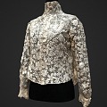 clothes silk transparent knitted white silk 3d model