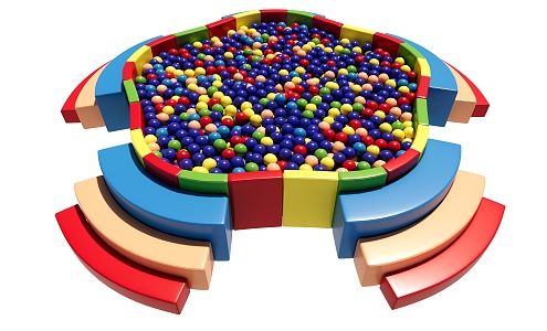 Modern amusement equipment ocean ball pool 3d model