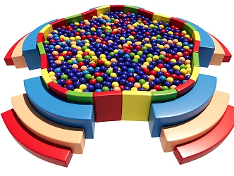 Modern amusement equipment ocean ball pool 3d model