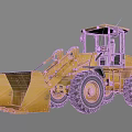Heavy Duty Yellow Construction Utility Vehicle With Front Bucket And Large Tires