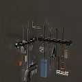 Modern Wall Mounted Bathroom Cabinet Rack For Mops Brooms Brushes And Cloths Storage