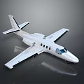 Sleek White Small Private Jet With Twin Engines And Cockpit Windows