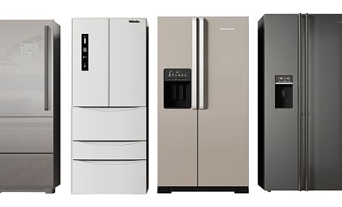 Modern refrigerator combination 3d model