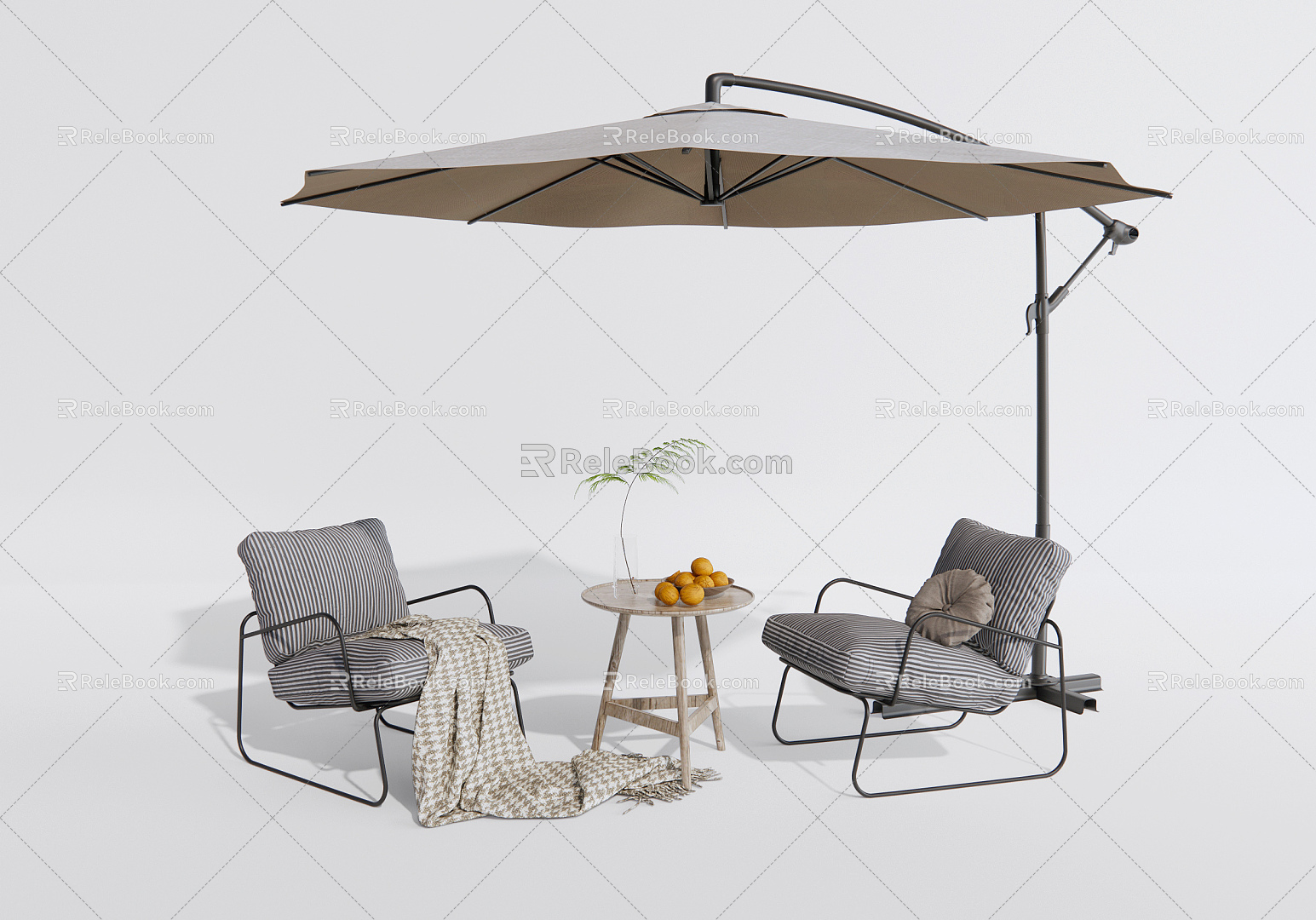 Modern Outdoor Table and Chair Outdoor Chair 3d model