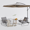 Modern Outdoor Table and Chair Outdoor Chair 3d model