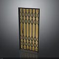 Sturdy Exterior Metal Grille Door With Protective Bars And Secure Design
