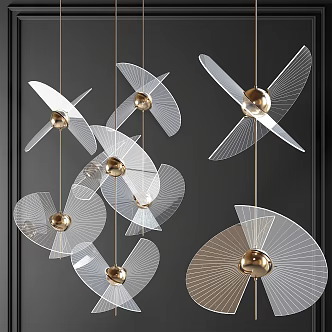 Modern chandelier 3d model