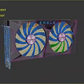 NVIDIA Graphics Computer Display Card Game Card Game Graphics 3 Graphics 3 Accelerator Card 3d model