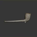 Handcrafted Wooden Tobacco Pipe With Carved Design And Long Stem For Daily Use