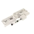 Comfortable Sectional Sofa With Multiple Color Options And Decorative Throw Pillows