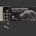 Black Snake 9mm Ammunition Box With Bullets For Weapon 3d model