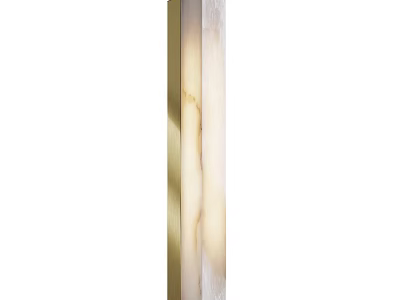 Modern Wall Light With Brass Finish And Marble Shade For Interior Lighting 3d model