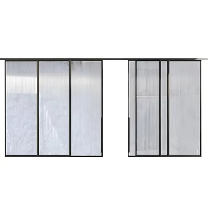 Modern glass sliding door sliding door 3d model