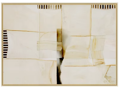 Decorative Picture Frame With Abstract Geometric Patterns Cream And Light Brown Tones 3d model