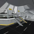 Multi Angle Views Of Futuristic Sci Fi Flying Vehicle With Detailed Design