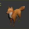 3D Rendered Orange Fox Cartoon Character With White Chest And Brown Legs