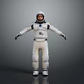 Game Movie Character Astronaut In White Spacesuit With Detailed 3D Model Design