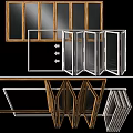 Modern Swing Doors With Glass Panels And Wooden Frames For Home Interior Design